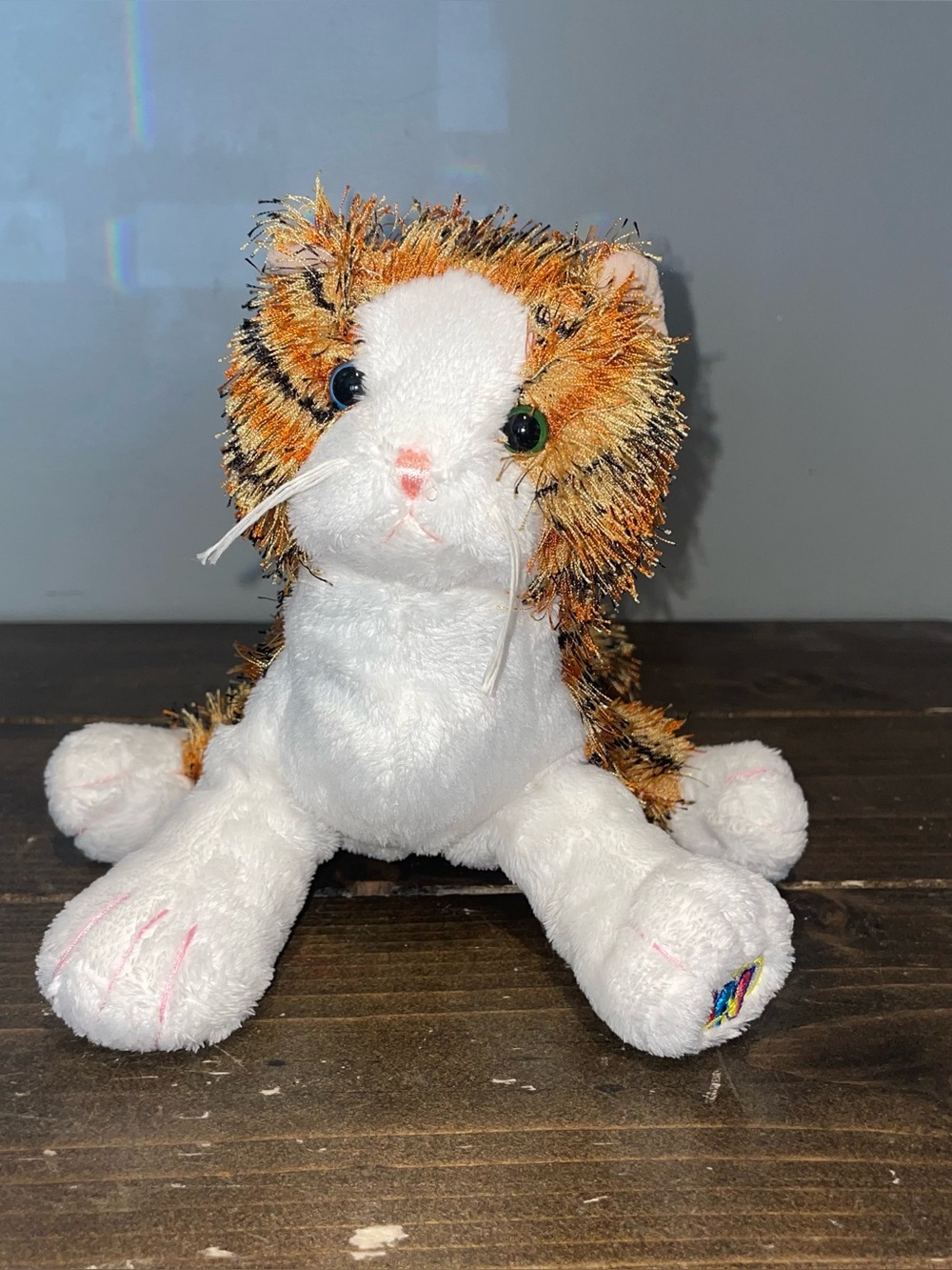 Ganz Webkinz Striped Alley Cat Plush  BLUE Eye GREEN Eye   No Code